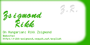 zsigmond rikk business card